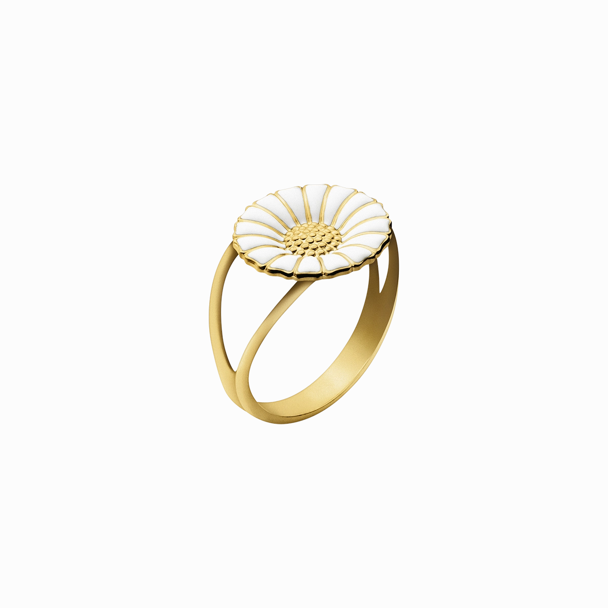 Georg Jensen Daisy 18ct Gold Plated Sterling Silver Small Ring