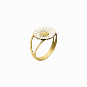 Georg Jensen Daisy 18ct Gold Plated Sterling Silver Small Ring