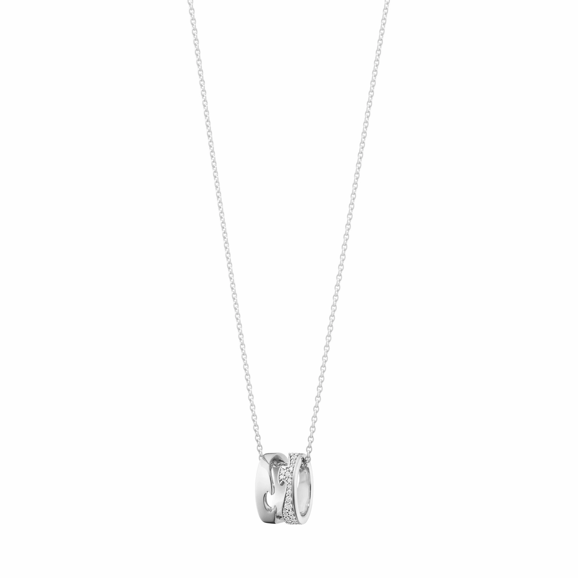Georg Jensen Fusion 18ct White Gold 0.22ct Diamond Open Necklace