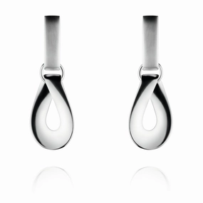 Georg Jensen Infinity Sterling Silver Drop Earrings D