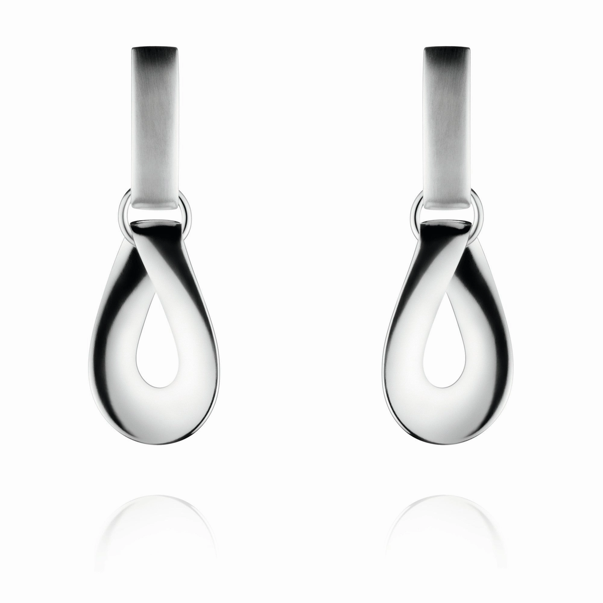 Georg Jensen Infinity Sterling Silver Drop Earrings D