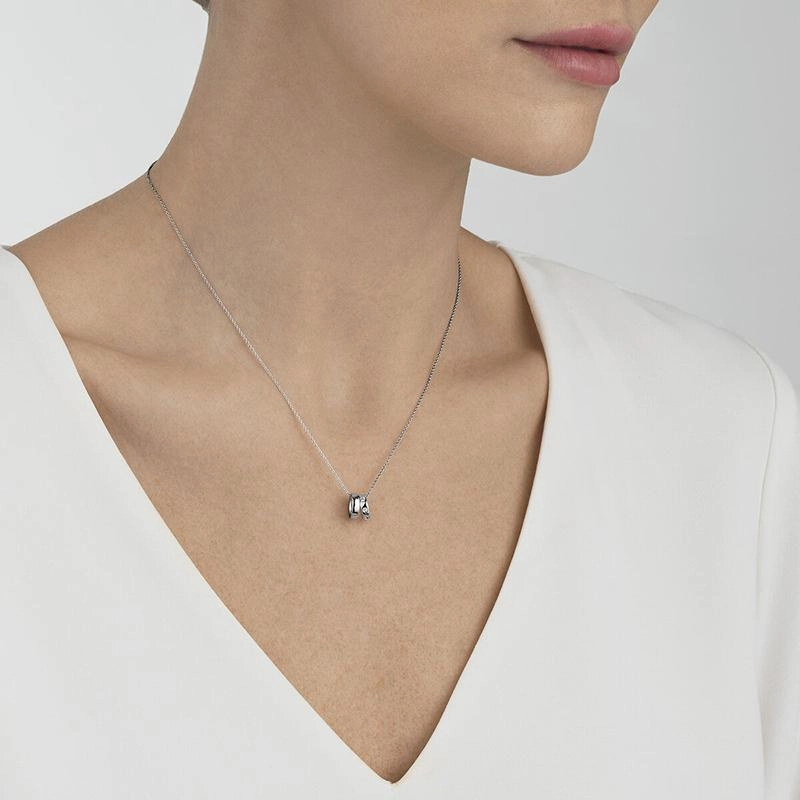 Georg Jensen Magic 18ct White Gold 0.10ct Diamond Charm Necklace D