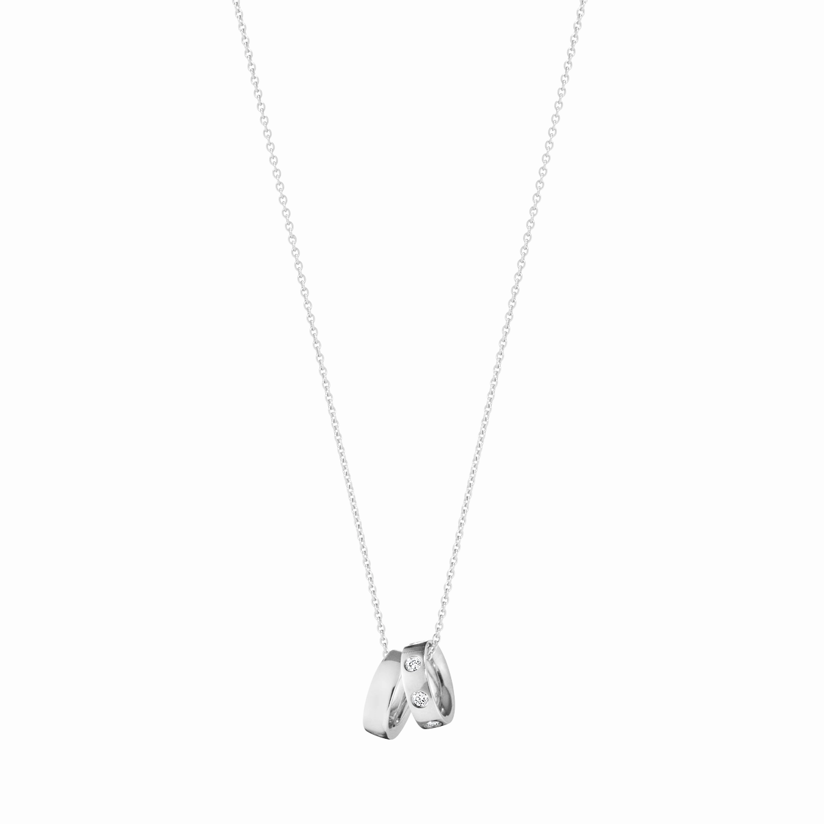 Georg Jensen Magic 18ct White Gold 0.10ct Diamond Charm Necklace D