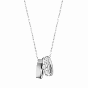 Georg Jensen Magic 18ct White Gold 0.19ct Diamond Charm Necklace D