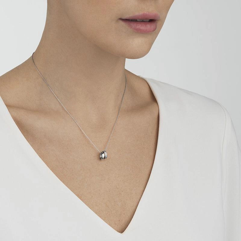 Georg Jensen Magic 18ct White Gold 0.19ct Diamond Charm Necklace D
