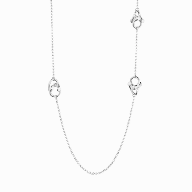 Georg Jensen Magic 18ct White Gold Diamond Long Embellished Necklace