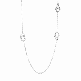 Georg Jensen Magic 18ct White Gold Diamond Long Embellished Necklace