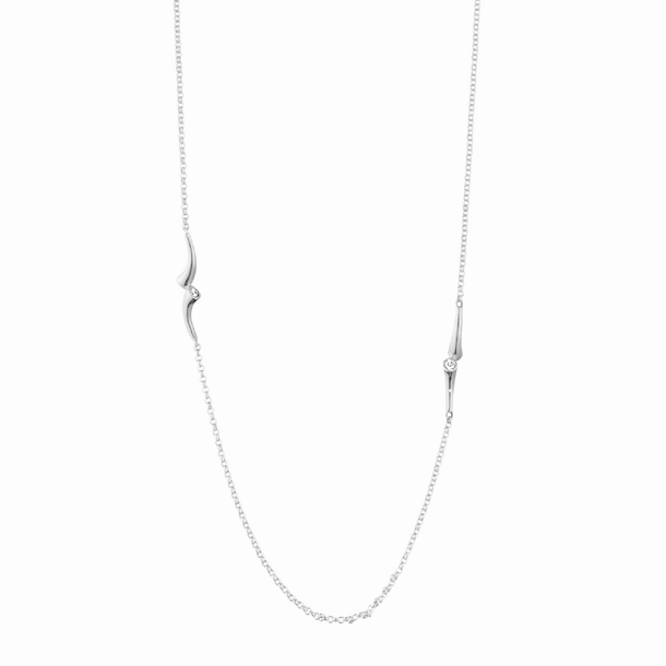 Georg Jensen Magic 18ct White Gold Diamond Long Necklace