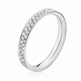 Georg Jensen Magic 18ct White Gold Pave-Set Diamond Band Ring