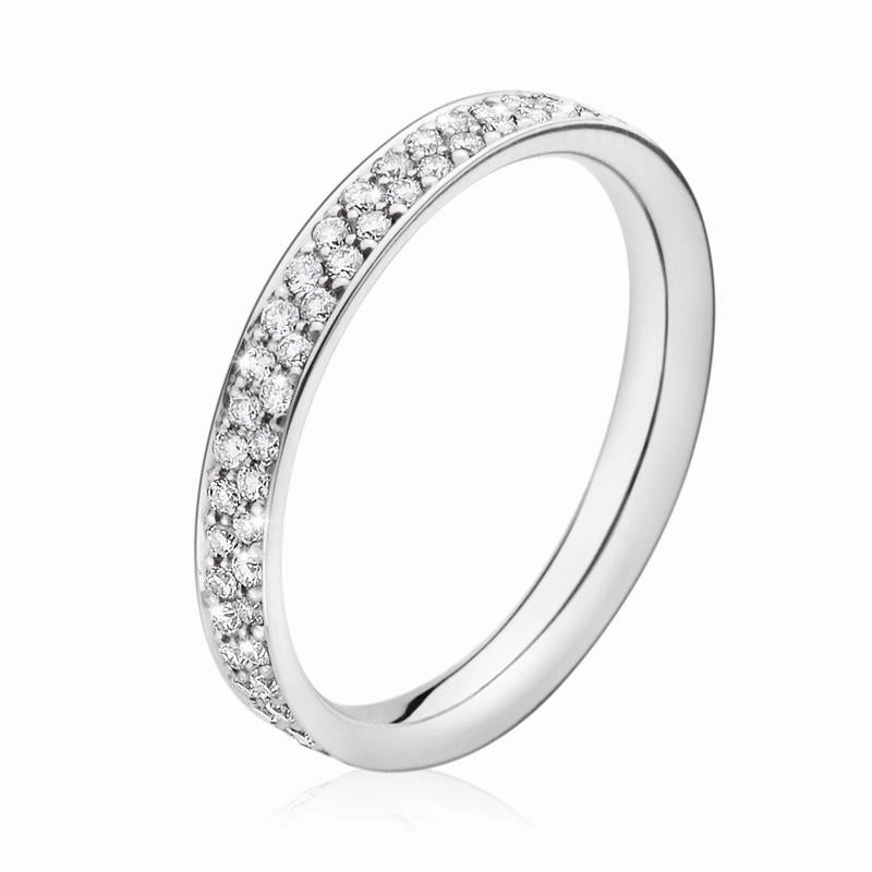 Georg Jensen Magic 18ct White Gold Pave-Set Diamond Band Ring