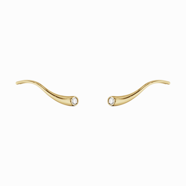 Georg Jensen Magic 18ct Yellow Gold Diamond Branch Earrings