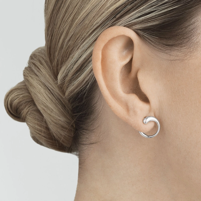 Georg Jensen Mercy Sterling Silver Loop Stud Earrings