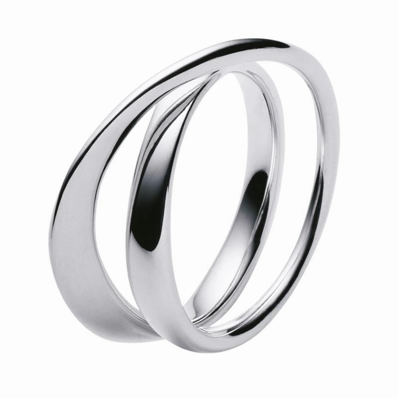 Georg Jensen Mobius Sterling Silver Crossover Ring