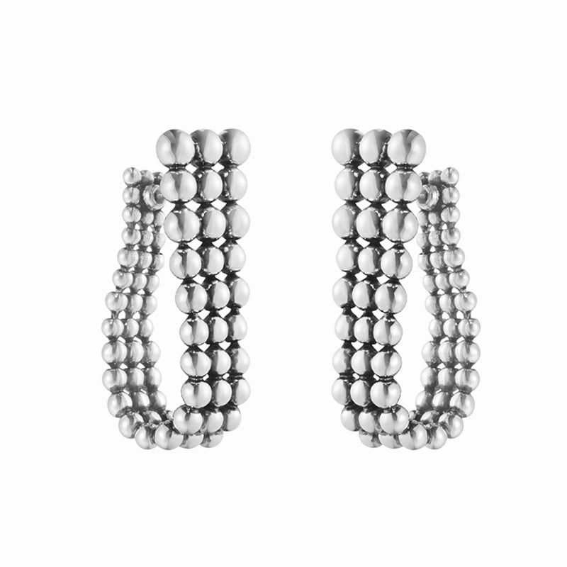 Georg Jensen Moonlight Grapes Sterling Silver Earrings Pair