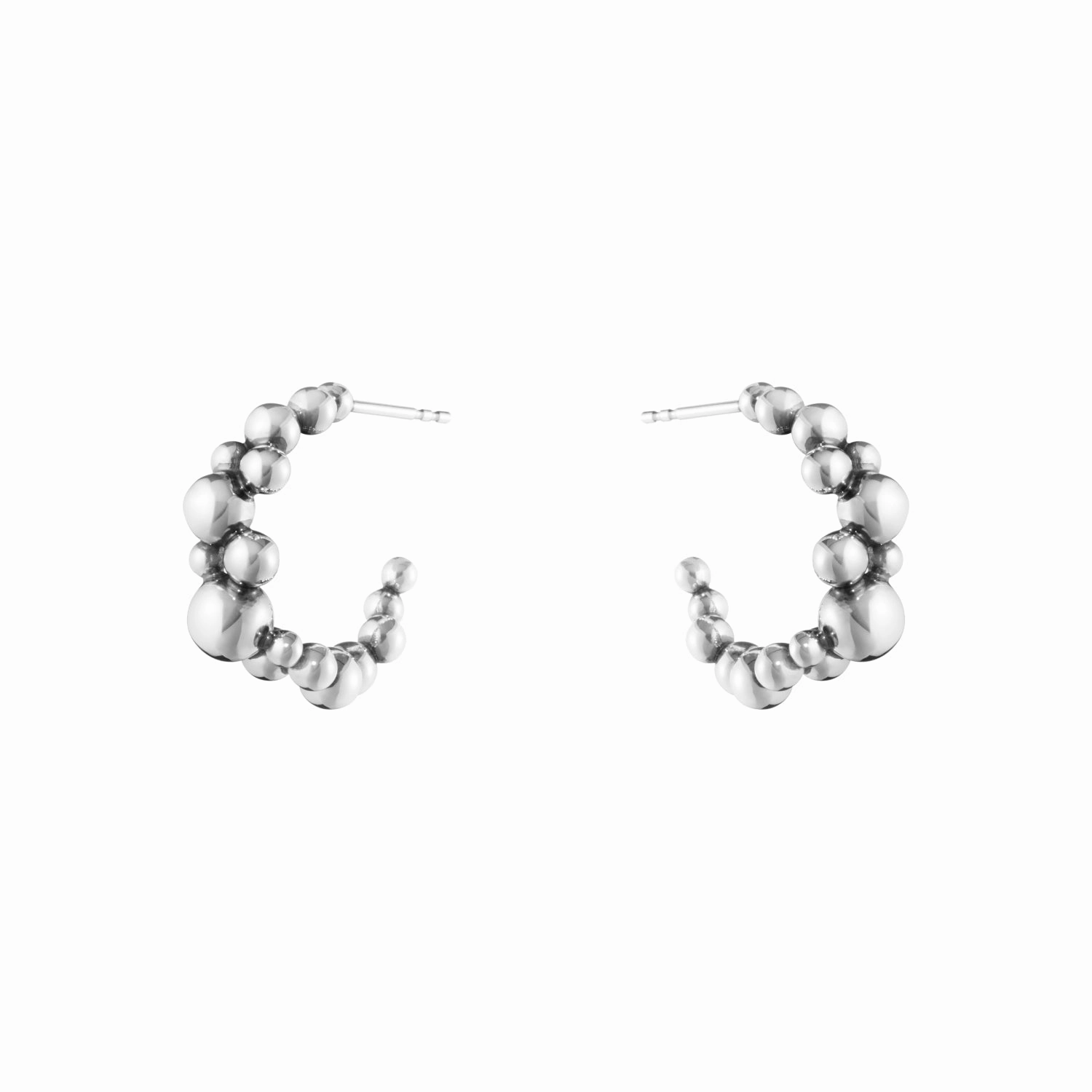 Georg Jensen Moonlight Grapes Sterling Silver Hoop Earrings
