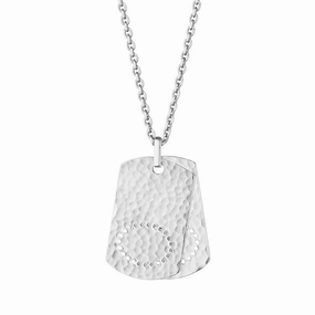 Georg Jensen Sterling Silver Smithy Dog Tag Necklace