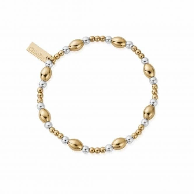 Gold And Silver Cute Oval Bracelet GMBCOR