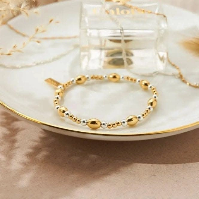 Gold And Silver Cute Oval Bracelet GMBCOR
