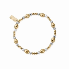 Gold And Silver Cute Oval Bracelet GMBCOR