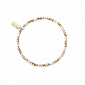 Gold And Silver Dainty Sparkle Bracelet GMBDSP