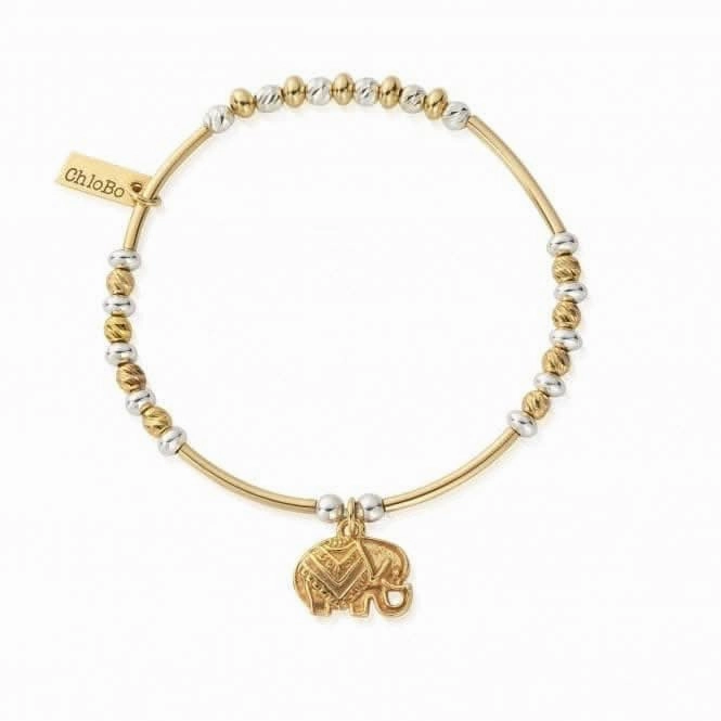 Gold And Silver Decorated Elephant Bracelet GMBSBNH4024