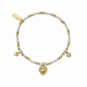 Gold And Silver Everyday Love Bracelet GMBSB40143197