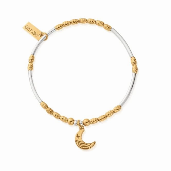 Gold And Silver Luna Moon Bracelet GMBMNSR4019