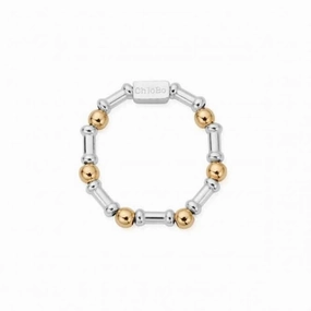 Gold And Silver Rhythm Of Water Ring
