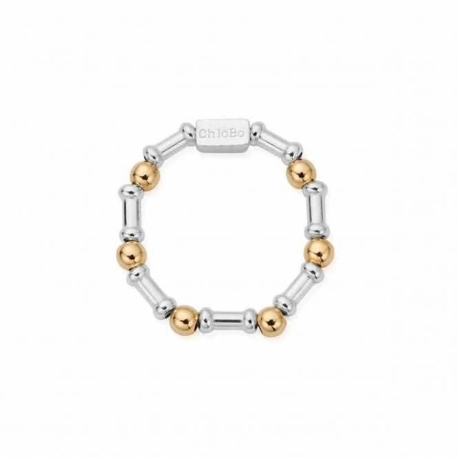 Gold And Silver Rhythm Of Water Ring