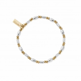 Gold And Silver Twisted Oval Bracelet GMBTOVAL