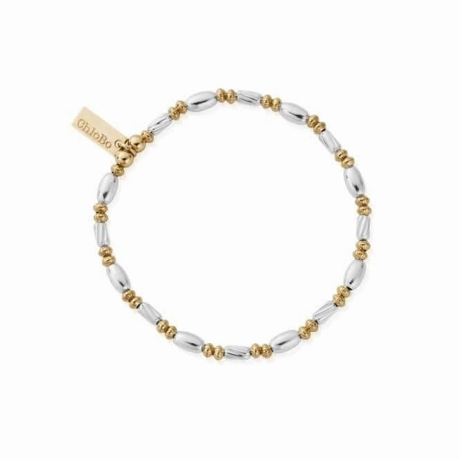 Gold And Silver Twisted Oval Bracelet GMBTOVAL