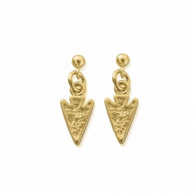 Gold Arrow Head Drop Earrings GEST4008