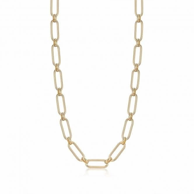 Gold Cable Connect Chunky Chain Necklace N046-02G