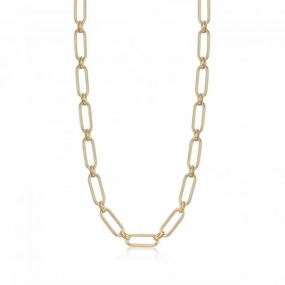Gold Cable Connect Chunky Chain Necklace N046-02G