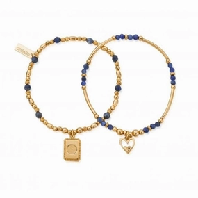 Gold Celebrate Sodalite Set Of 2 Bracelets GBSET33711092