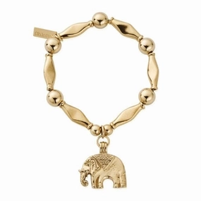 Gold Chunky Elephant Bracelet GBCHU431