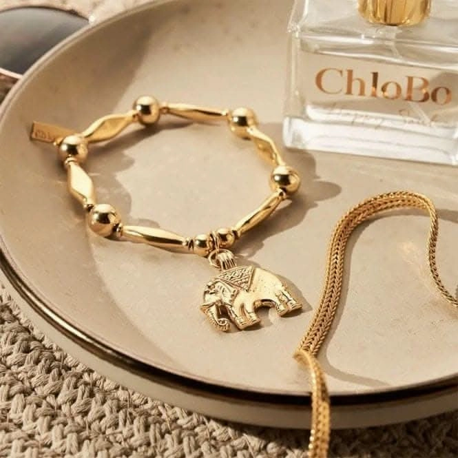 Gold Chunky Elephant Bracelet GBCHU431