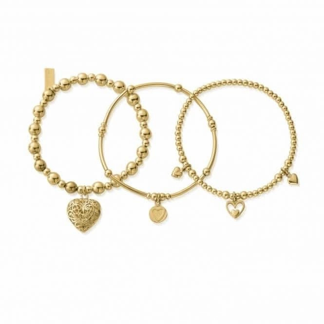 Gold Compassion Set Of 3 Love GBSTA3L