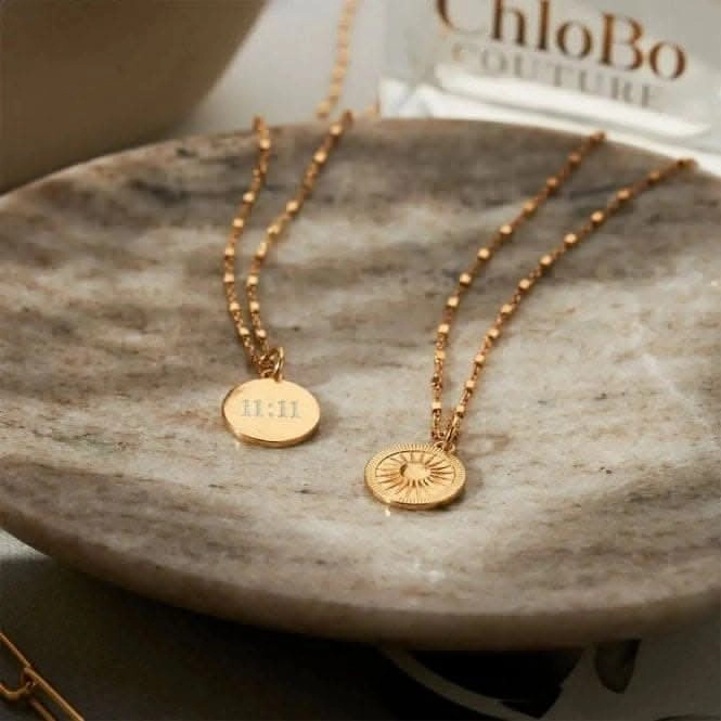 Gold Delicate Cube Sun Catcher Necklace GNDC3199