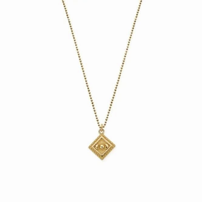 Gold Diamond Cut Chain With Moon Magic Pendant GCDC23351