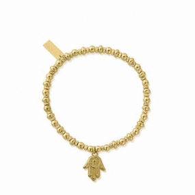Gold Didi Sparkle Hamsa Hand Bracelet GBDS2070