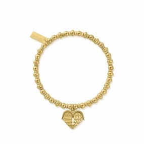 Gold Didi Sparkle Heavenly Heart Bracelet GBDS1024