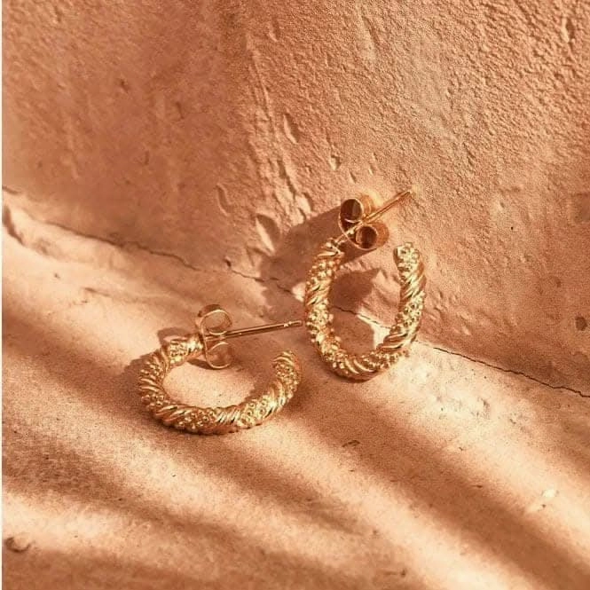 Gold Entwined Passion Hoop Earrings GEH3209