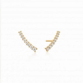 Gold Glam Crawler Stud Earrings E037-03G