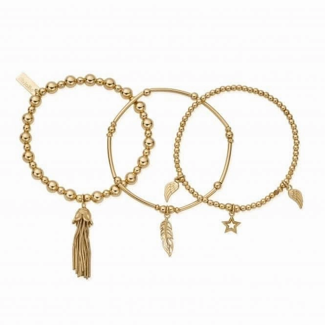 Gold Guidance Stack Of 3 Bracelets GBSTA3G