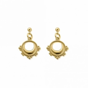 Gold Half Moon Drop Earrings GEST4006