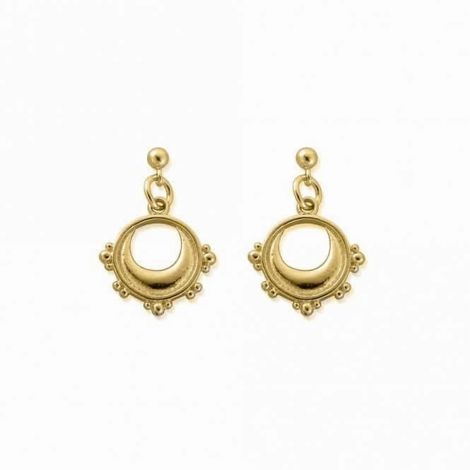 Gold Half Moon Drop Earrings GEST4006