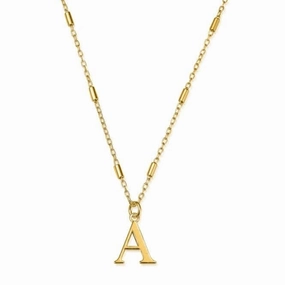 Gold Iconic Initial A Necklace GNCC4041A