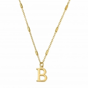 Gold Iconic Initial B Necklace GNCC4041B