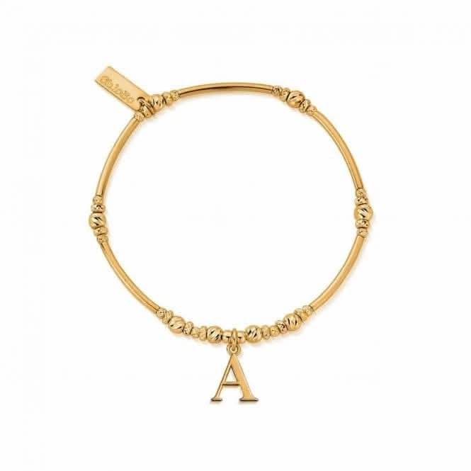 Gold Iconic Initial Bracelet - Letter A